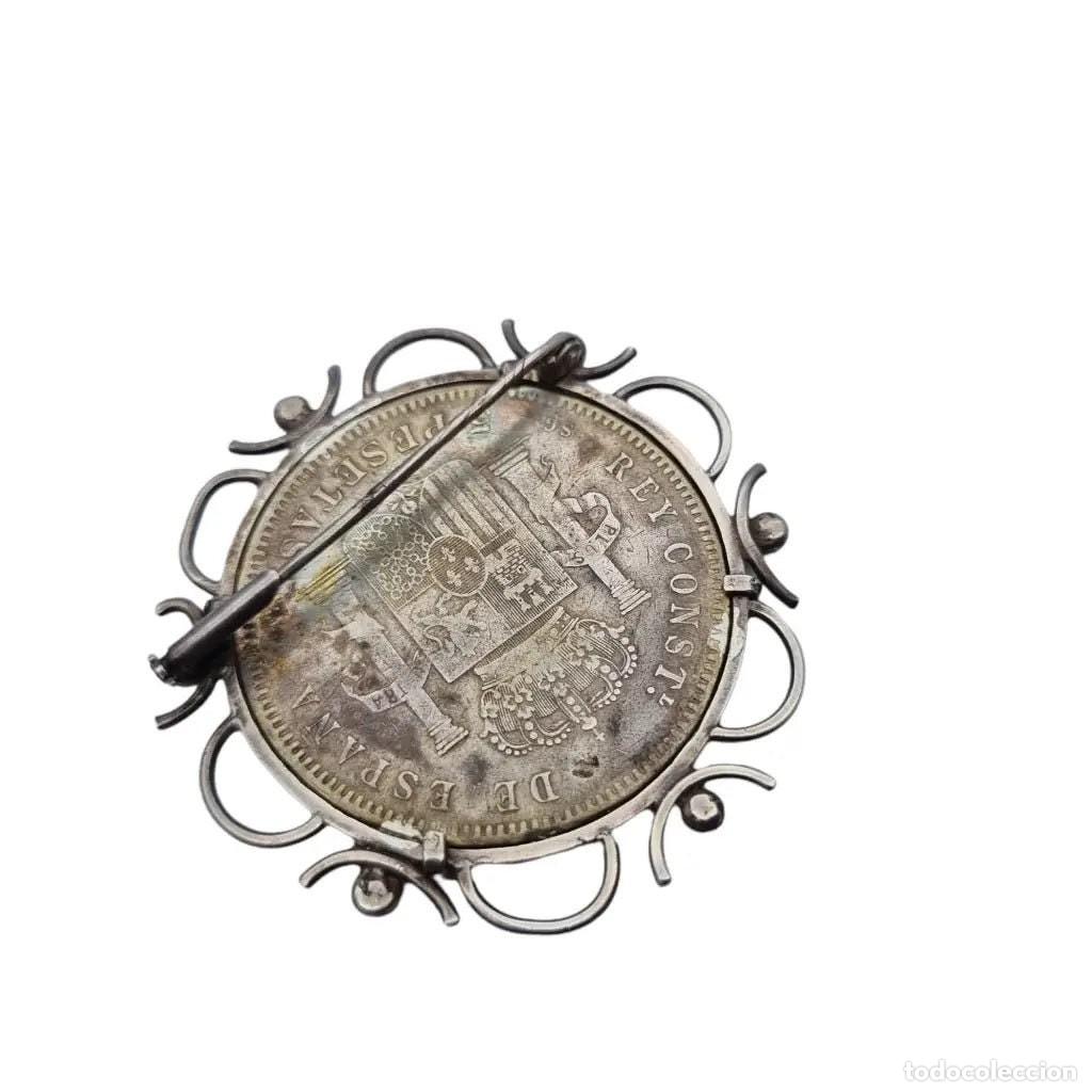 Joyeria: Joyas moneda de plata, broche de plata, broche moneda de plata original. - Foto 5