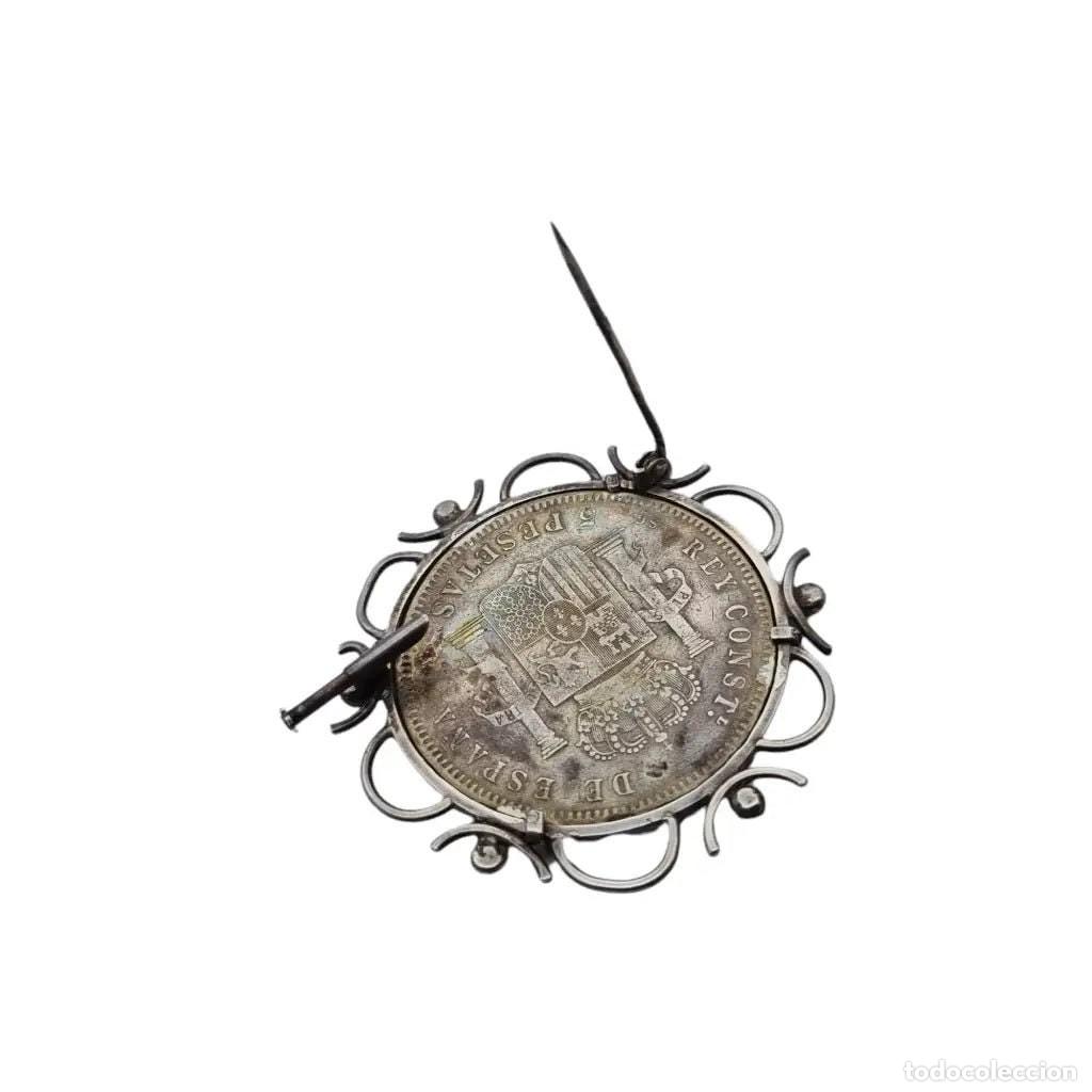 Joyeria: Joyas moneda de plata, broche de plata, broche moneda de plata original. - Foto 6