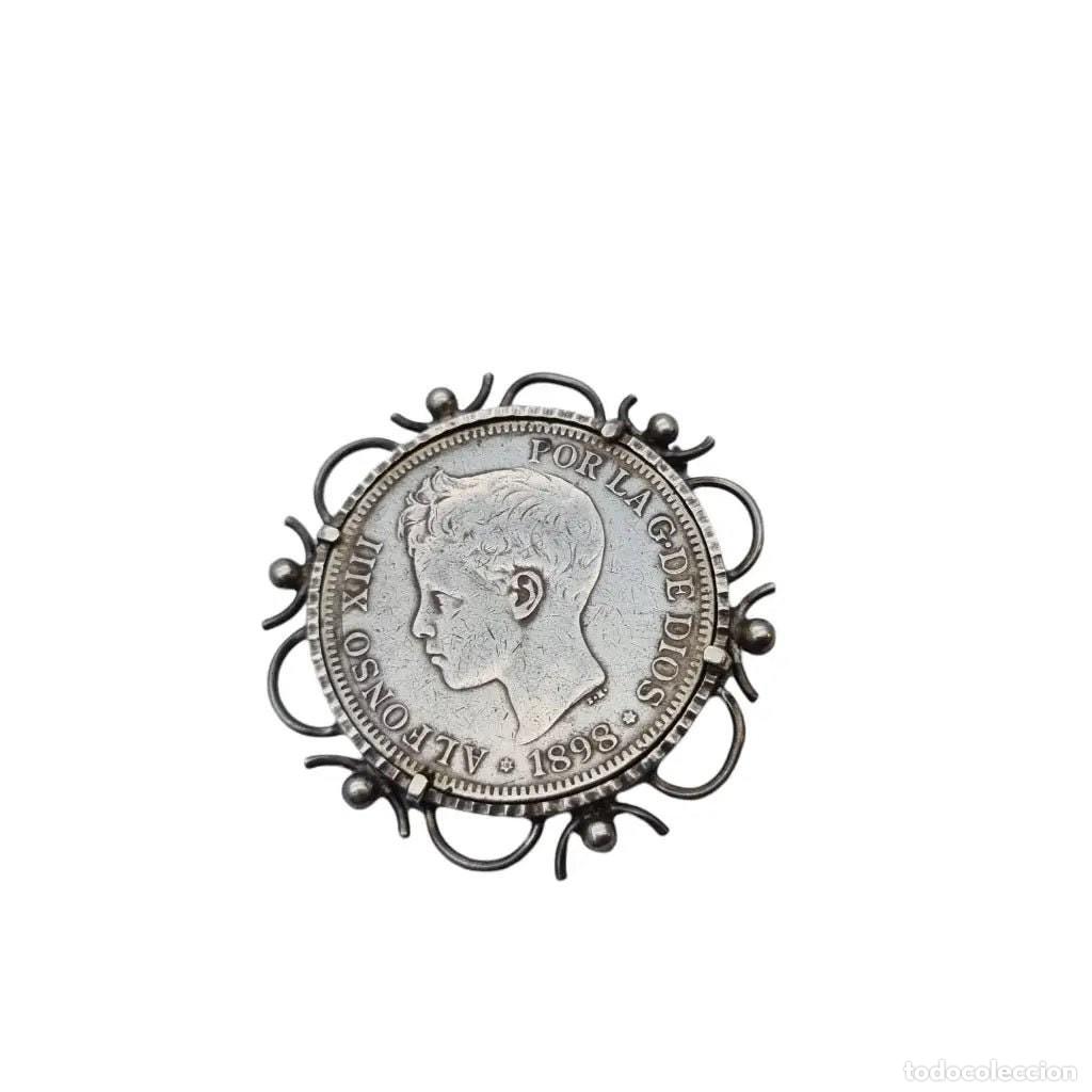 Joyeria: Joyas moneda de plata, broche de plata, broche moneda de plata original. - Foto 7