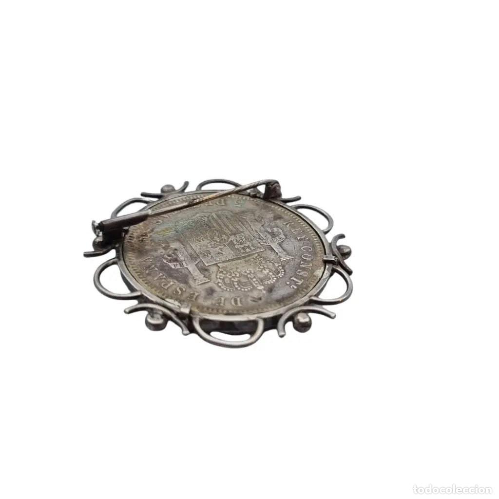 Joyeria: Joyas moneda de plata, broche de plata, broche moneda de plata original. - Foto 8