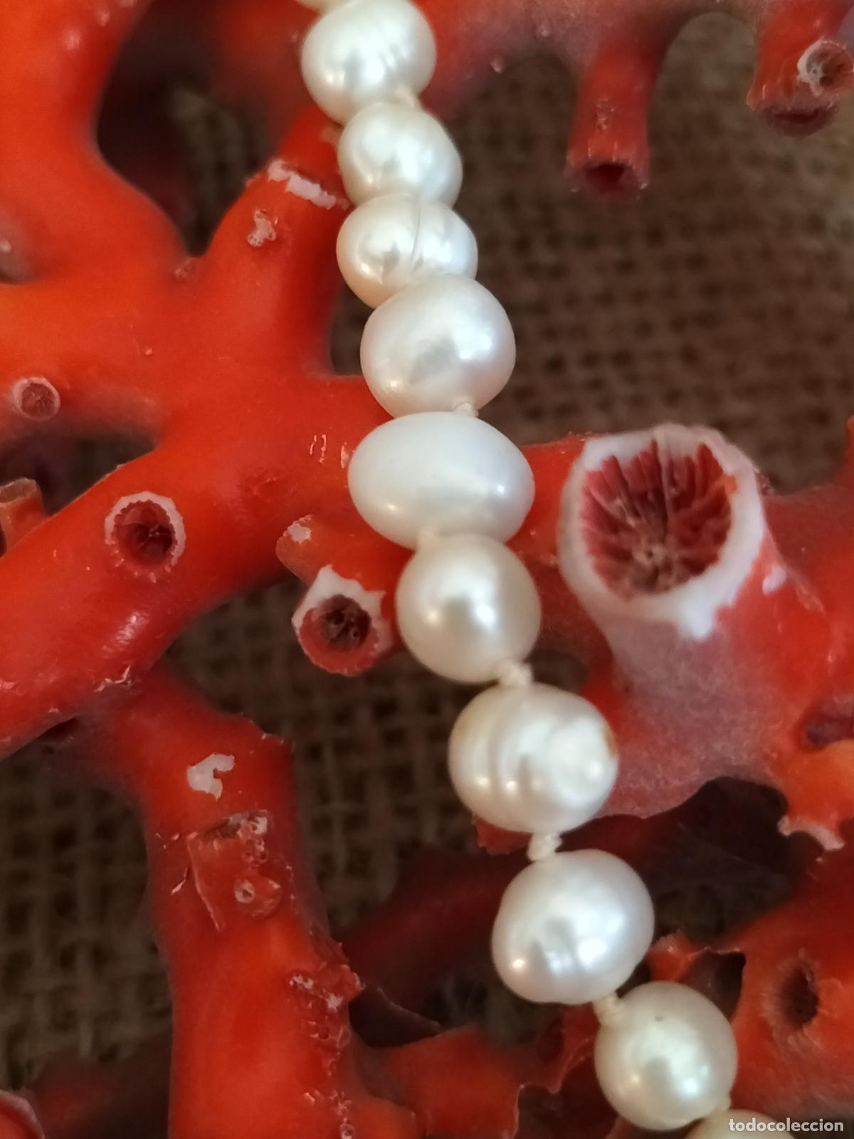 Joyeria: COLLAR DE PERLAS DE R&Iacute;O NATURALES CON CIERRE DE CAJA CON PERLA. - Foto 2