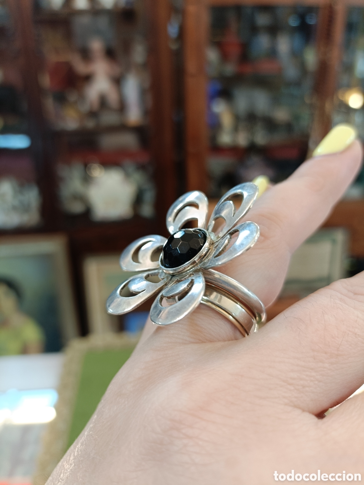 Joyeria: PRECIOSO ANILLO PLATA Y AZABACHE - Foto 8