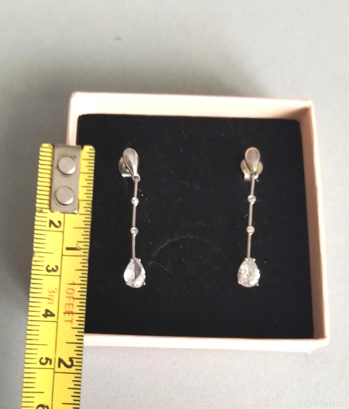 Joyeria: Pendientes de plata de ley con circonitas. - Foto 2