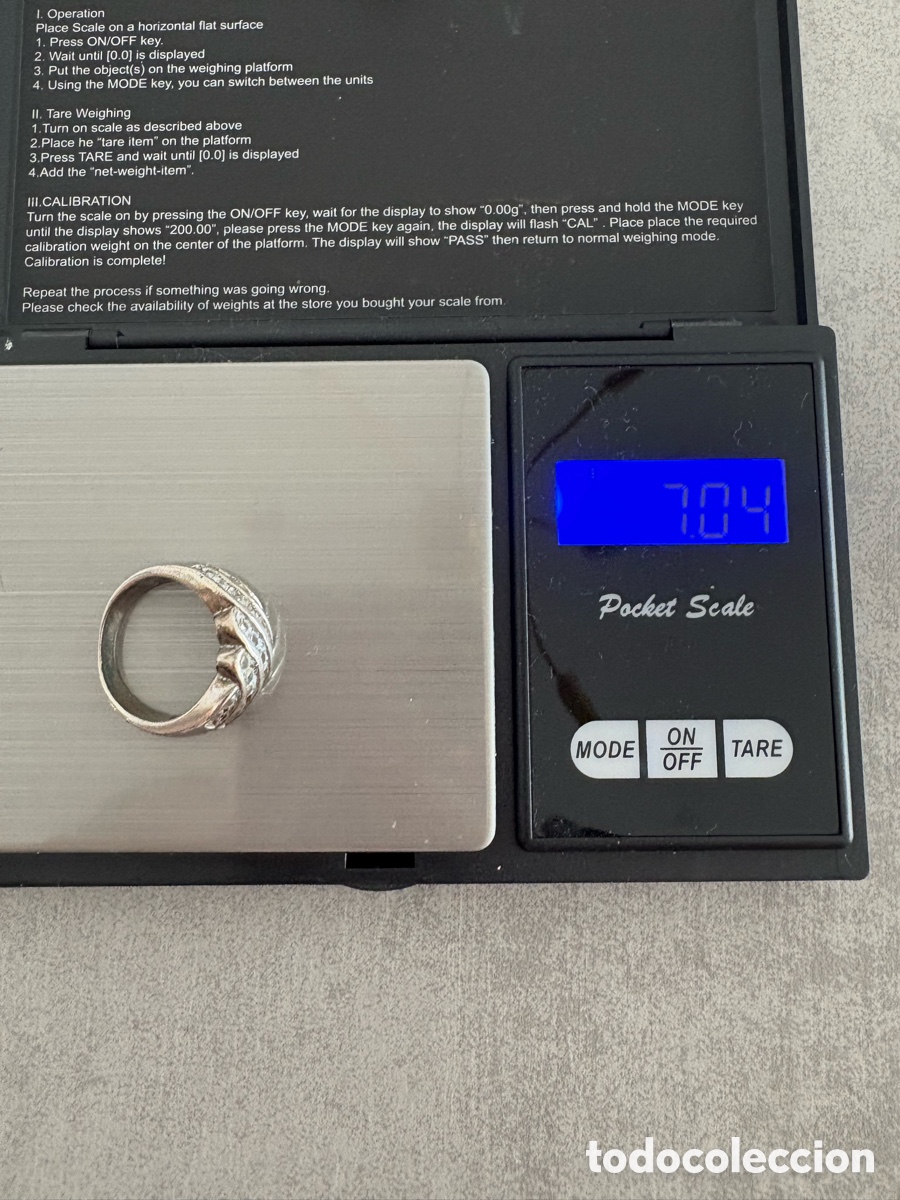 Joyeria: Anillo plata, peso 7,04 gr - Foto 7