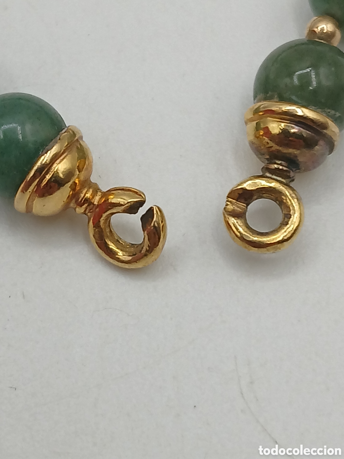 Joyeria: Pulsera plata 925mls chapado oro y jade verde - Foto 4