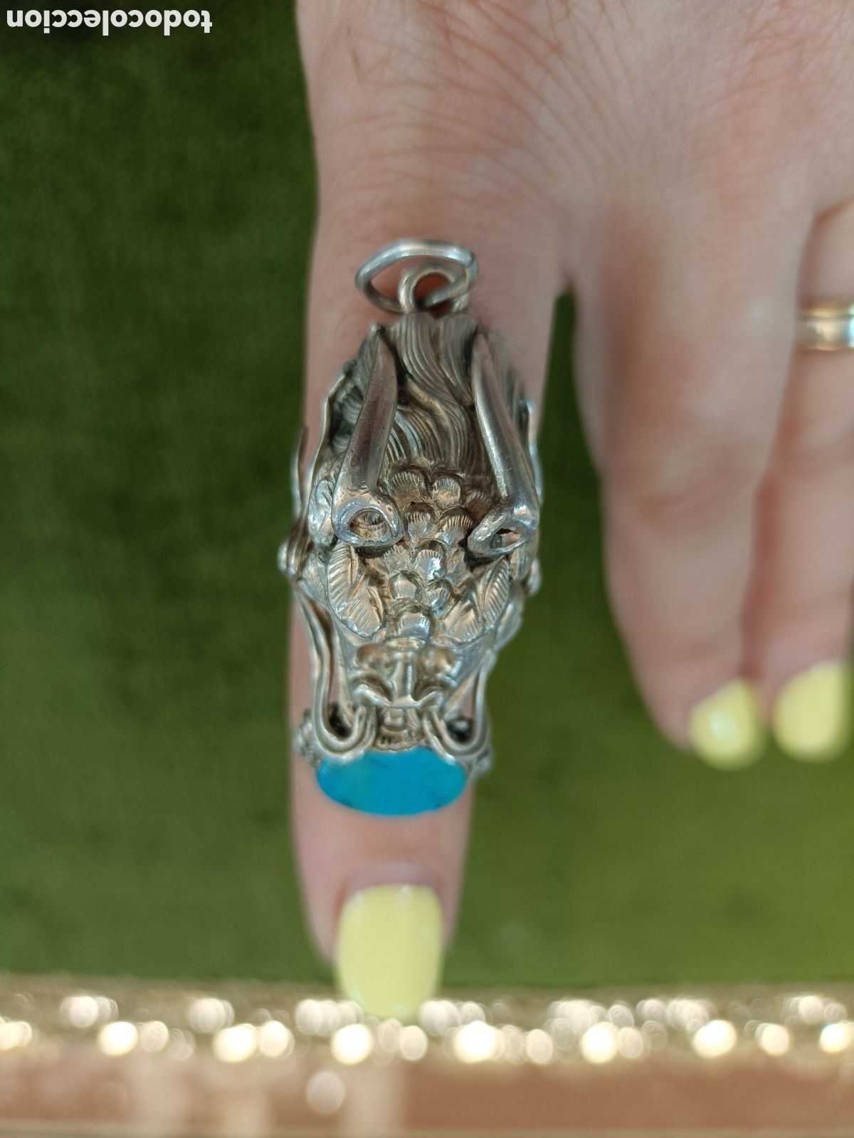 Joyeria: COLGANTE DE PLATA Y TURQUESA - Foto 3