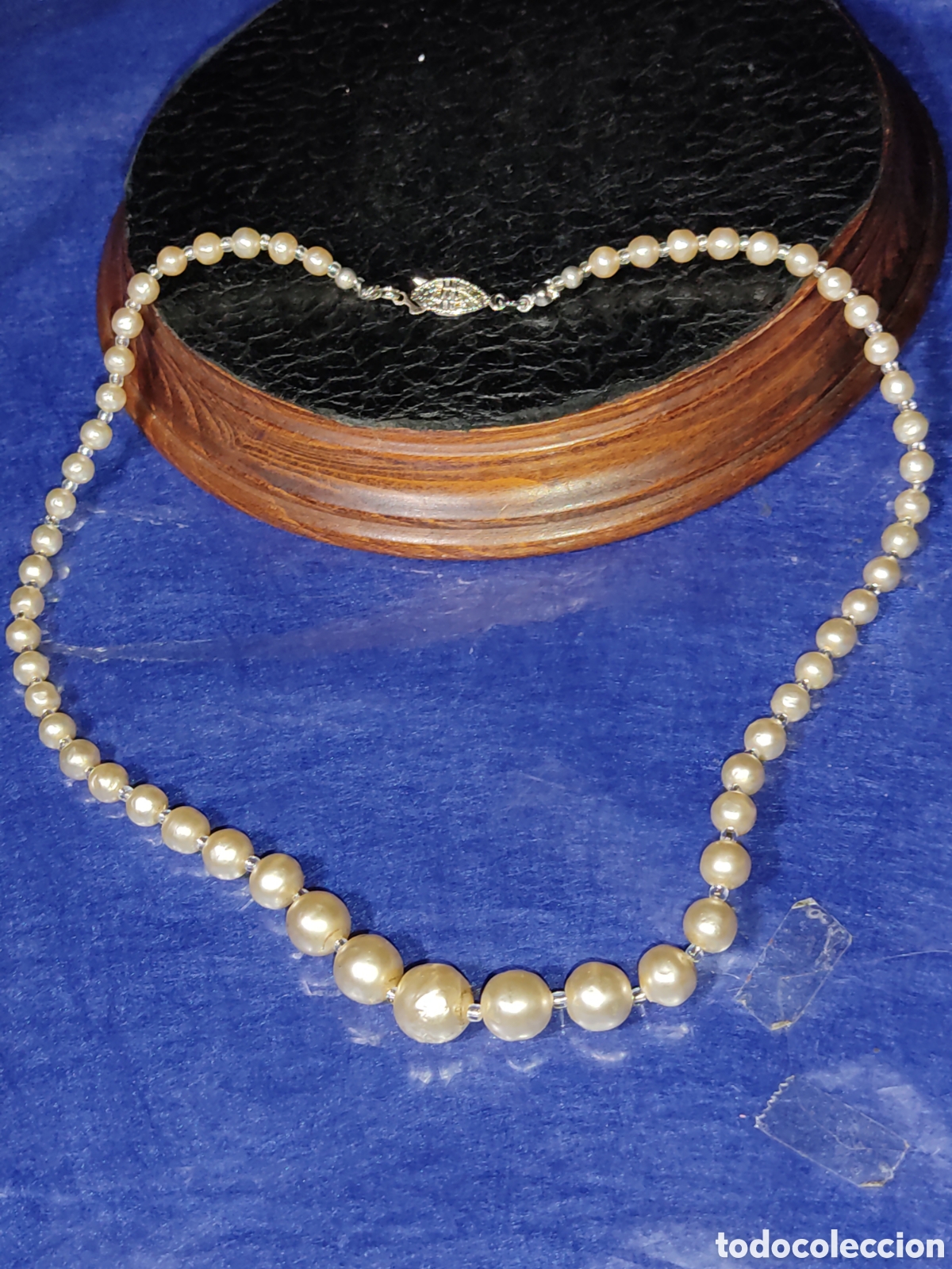 Joyeria: Collar de perlas rugosas.Vintage. - Foto 2