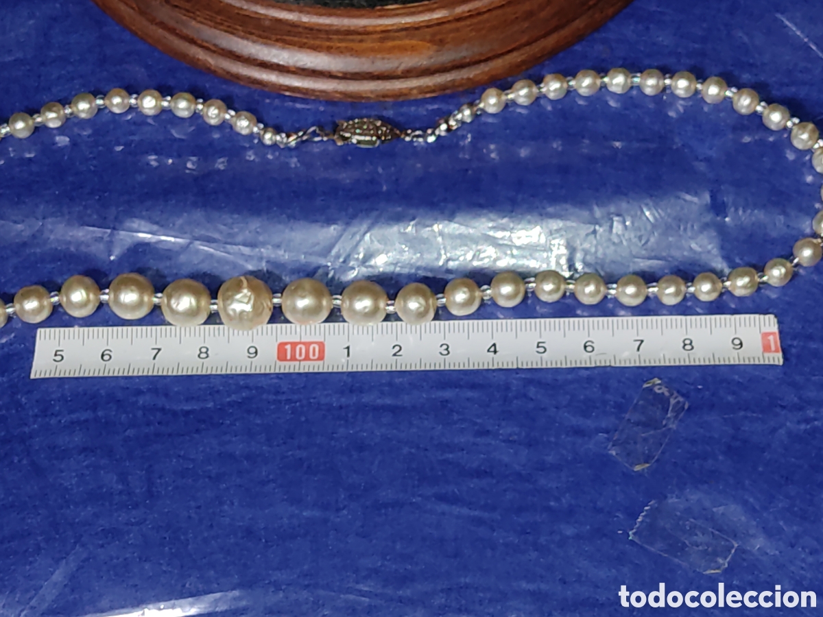 Joyeria: Collar de perlas rugosas.Vintage. - Foto 3
