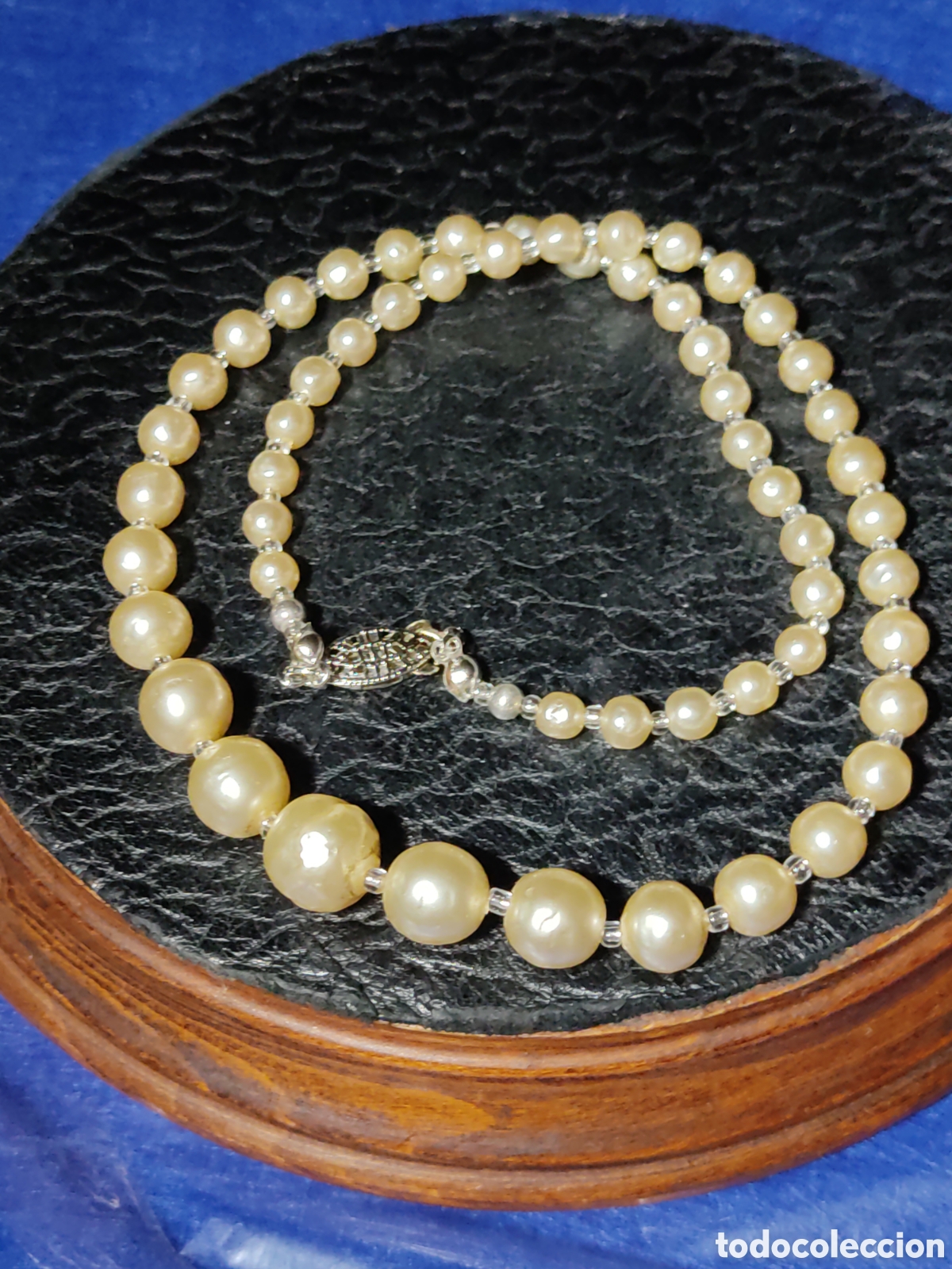 Joyeria: Collar de perlas rugosas.Vintage. - Foto 5