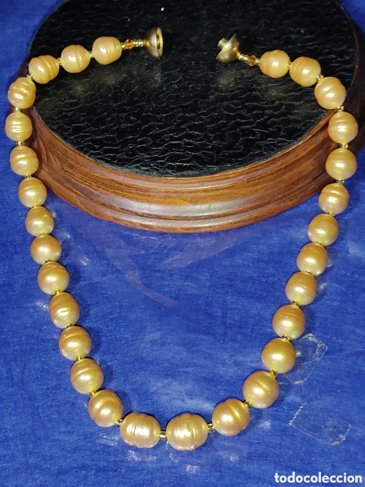 Joyeria: Collar de hermosas perlas doradas.Vintage. - Foto 6