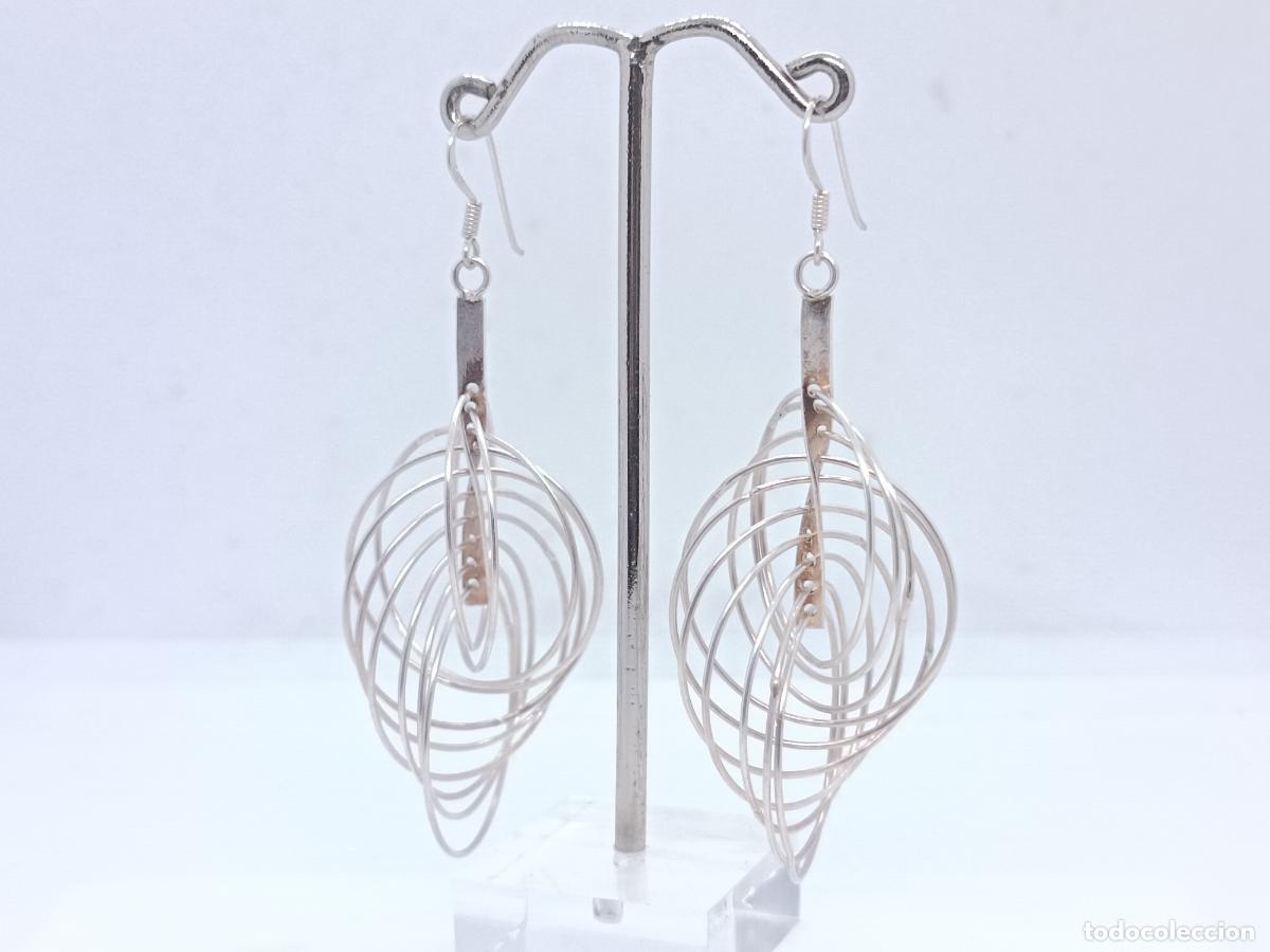 Joyeria: Preciosos pendientes largos en plata de ley contrastada de sofisticado dise&ntilde;o - Foto 4