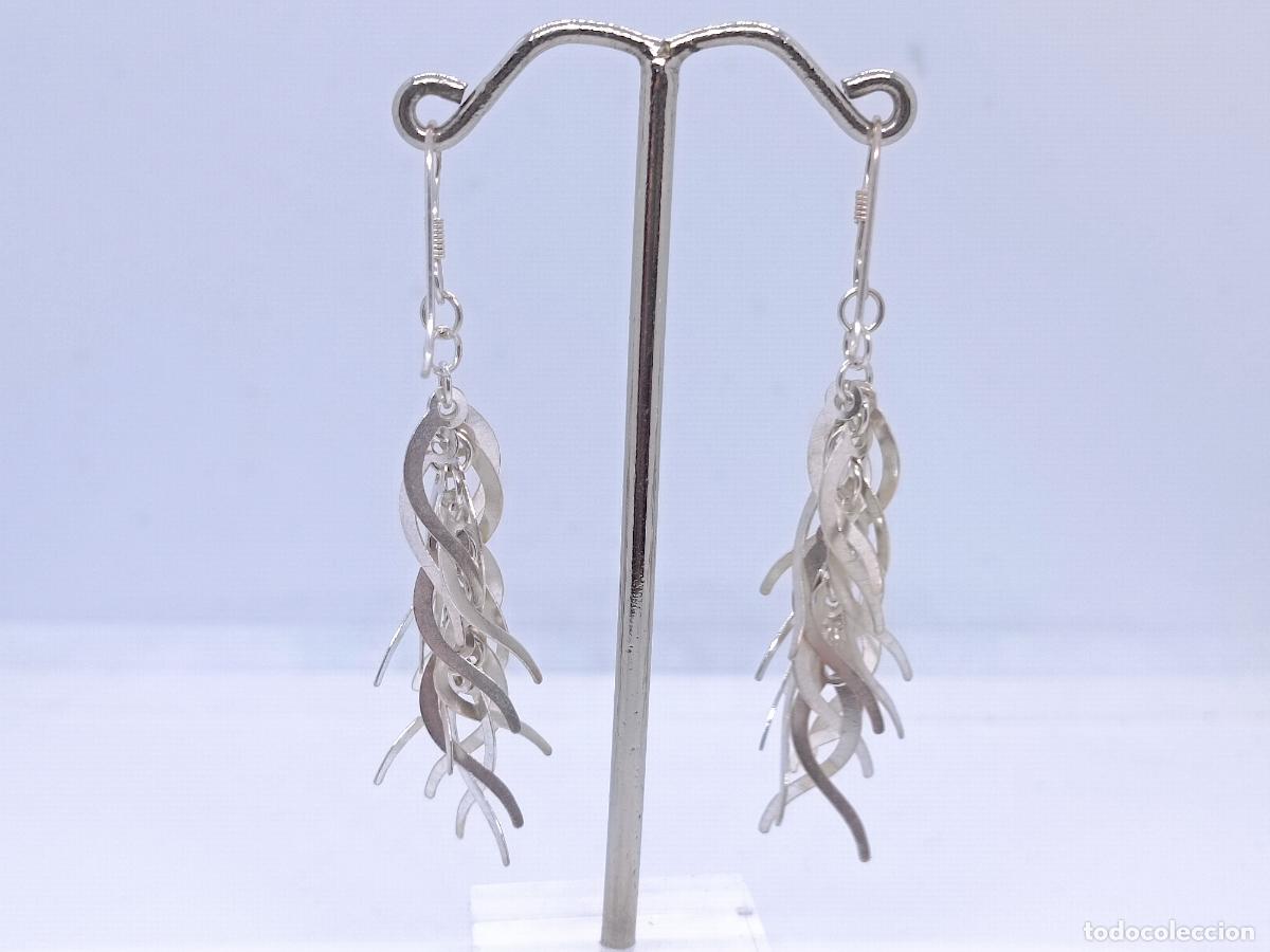 Joyeria: Preciosos pendientes largos en plata de ley contrastada de sofisticado dise&ntilde;o - Foto 4