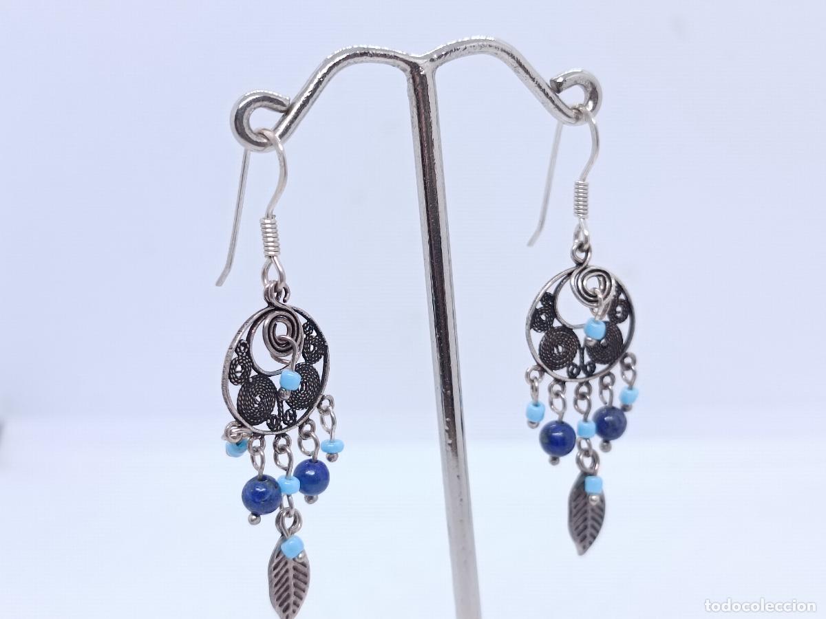 Joyeria: Preciosos pendientes largos en plata de ley contrastada tipo atrapa sue&ntilde;os - Foto 2