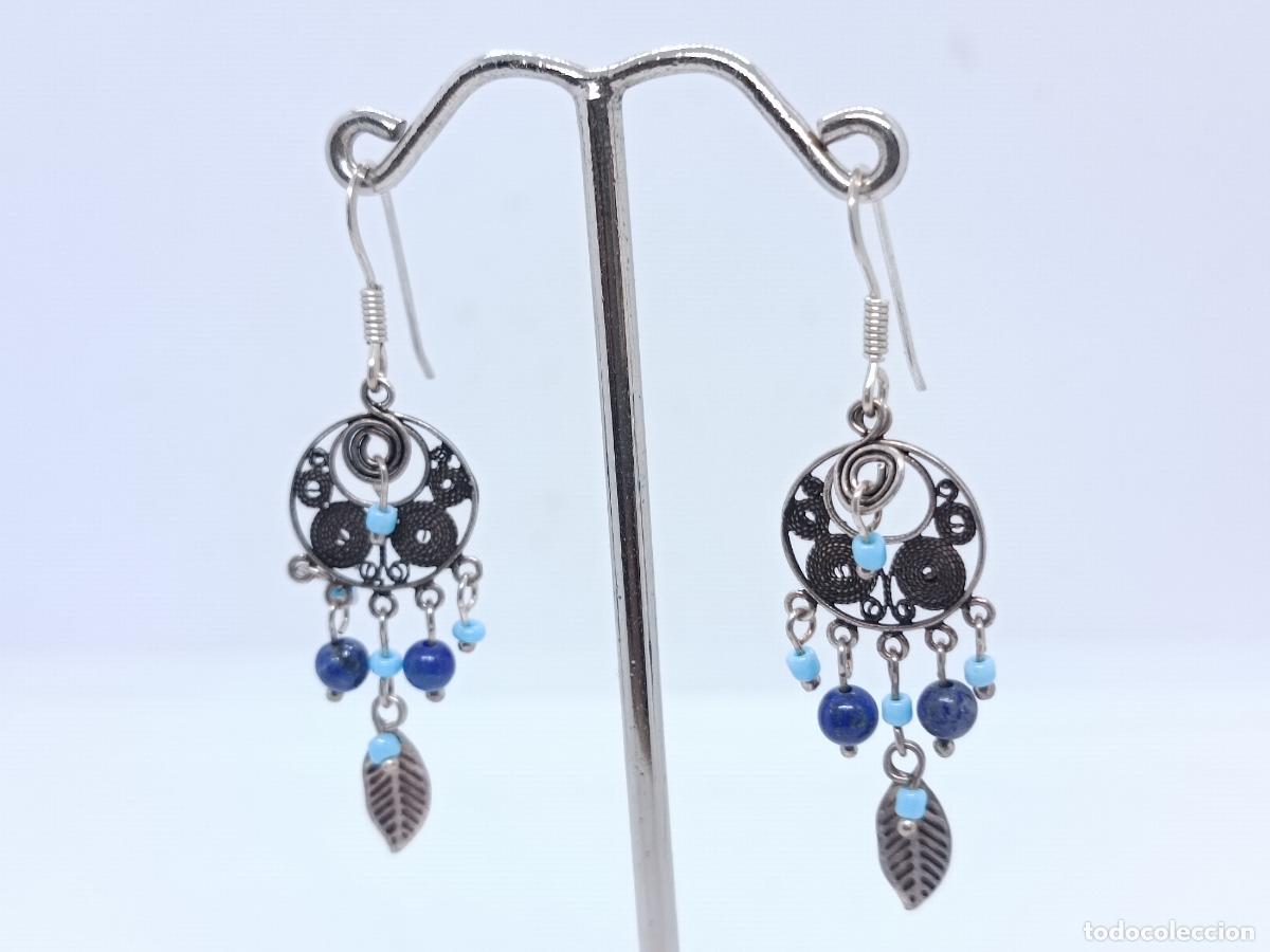Joyeria: Preciosos pendientes largos en plata de ley contrastada tipo atrapa sue&ntilde;os - Foto 3