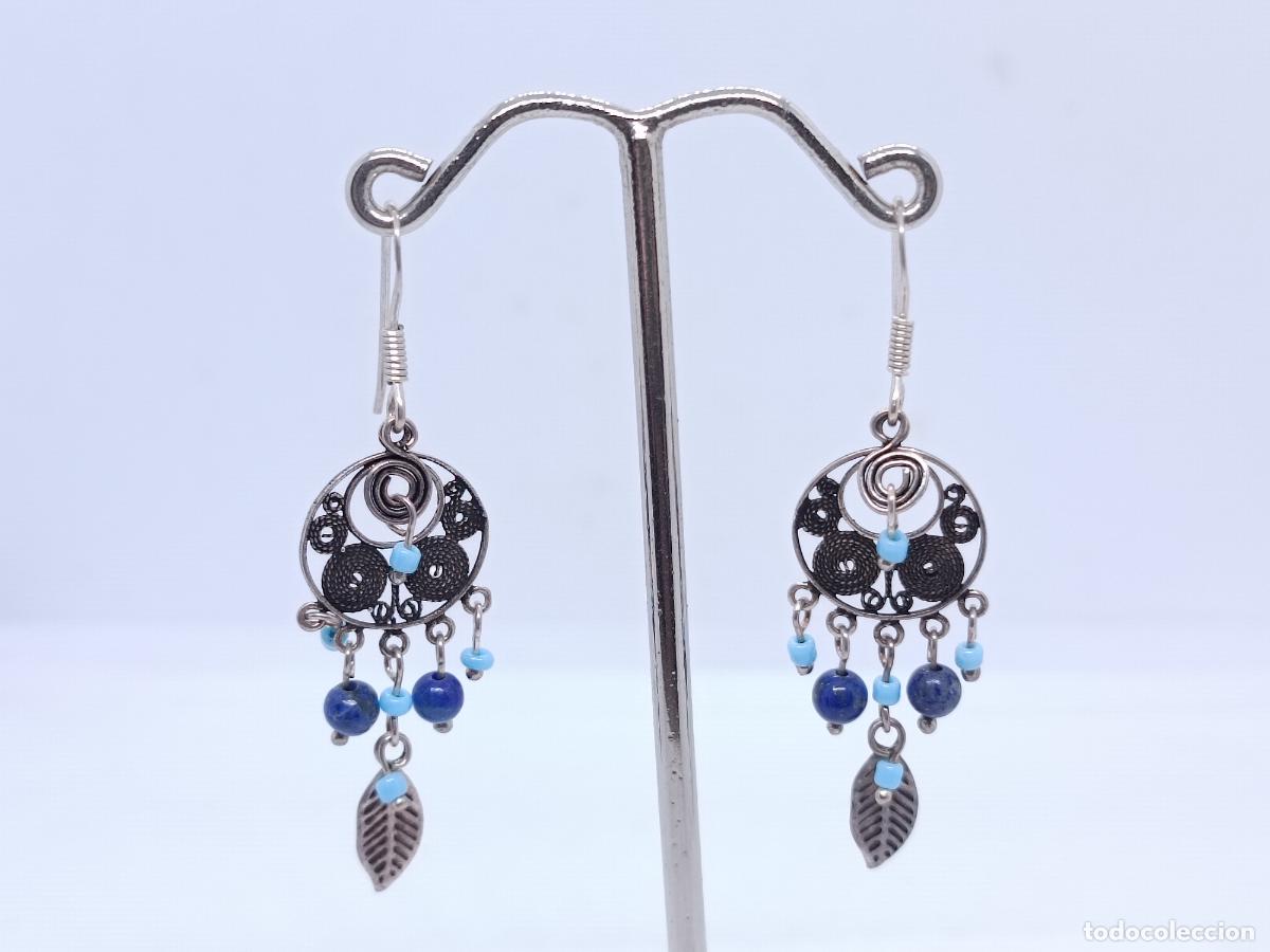 Joyeria: Preciosos pendientes largos en plata de ley contrastada tipo atrapa sue&ntilde;os - Foto 1