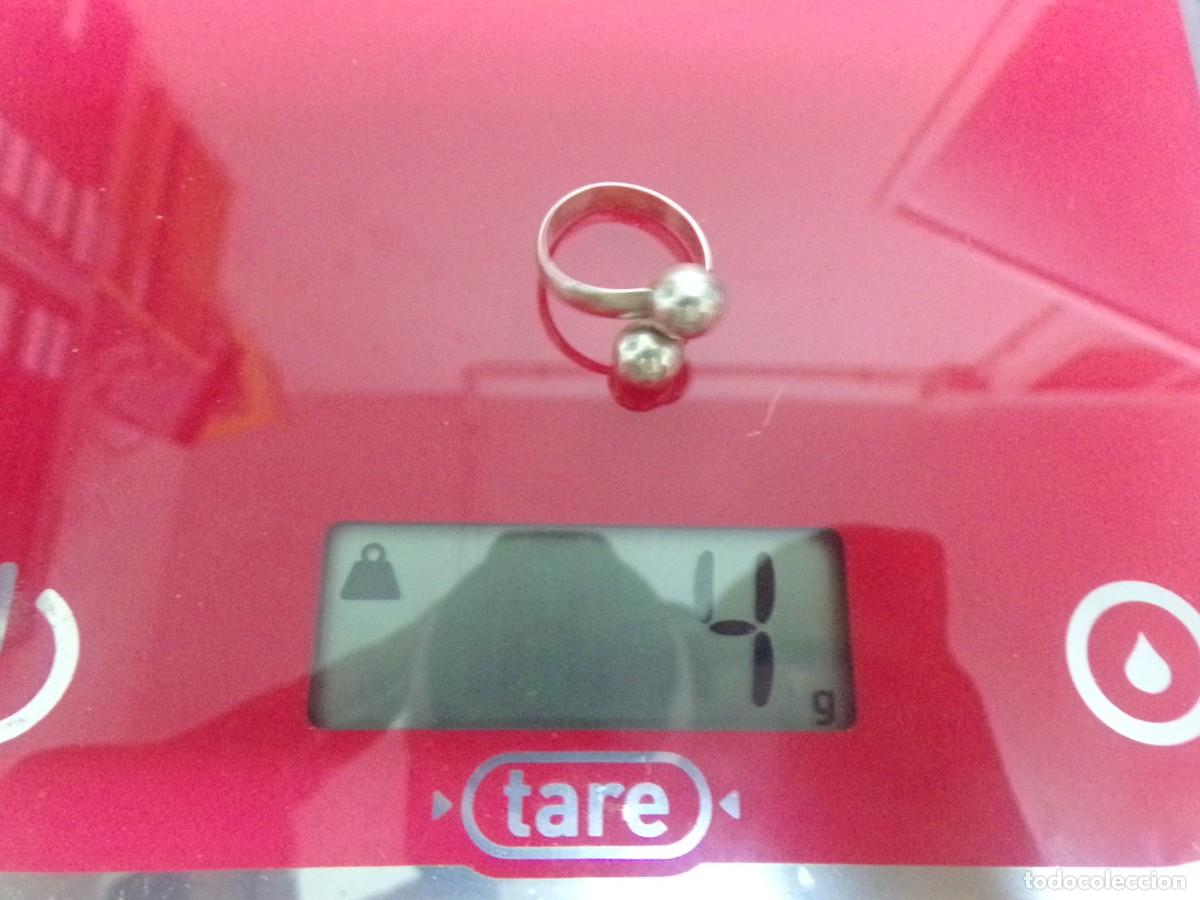 Joyeria: ESTAMOS LIQUIDANDO. Anillo, creo de plata con dos bolas - Foto 3