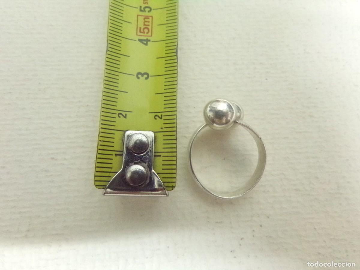 Joyeria: ESTAMOS LIQUIDANDO. Anillo, creo de plata con dos bolas - Foto 5