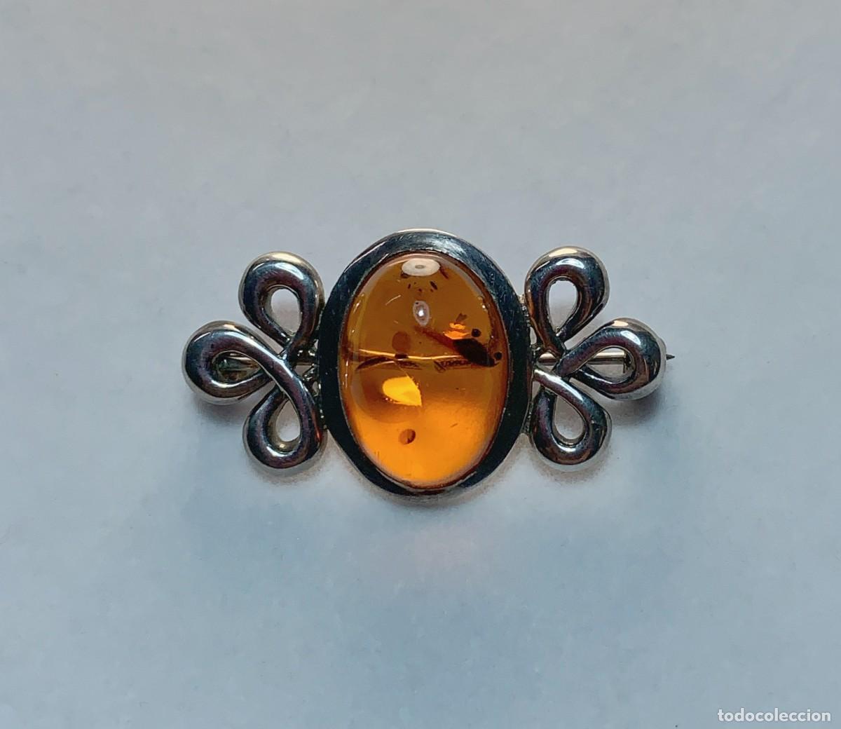Joyeria: Broche elegante de Ambar B&aacute;ltico y plata de ley - Foto 1