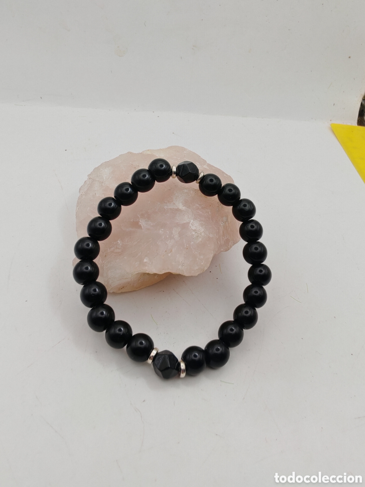 Joyeria: Pulsera El&aacute;stica de Obsidiana Negra - Foto 3