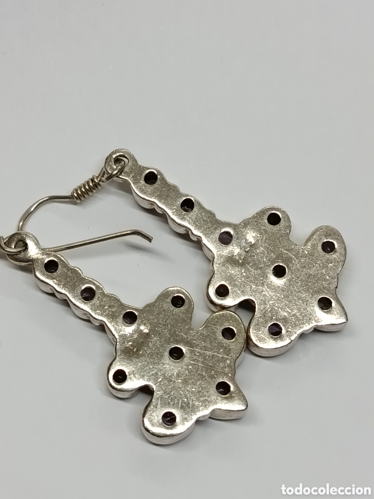 Joyeria: Pendientes largos de plata y amatista - Foto 2