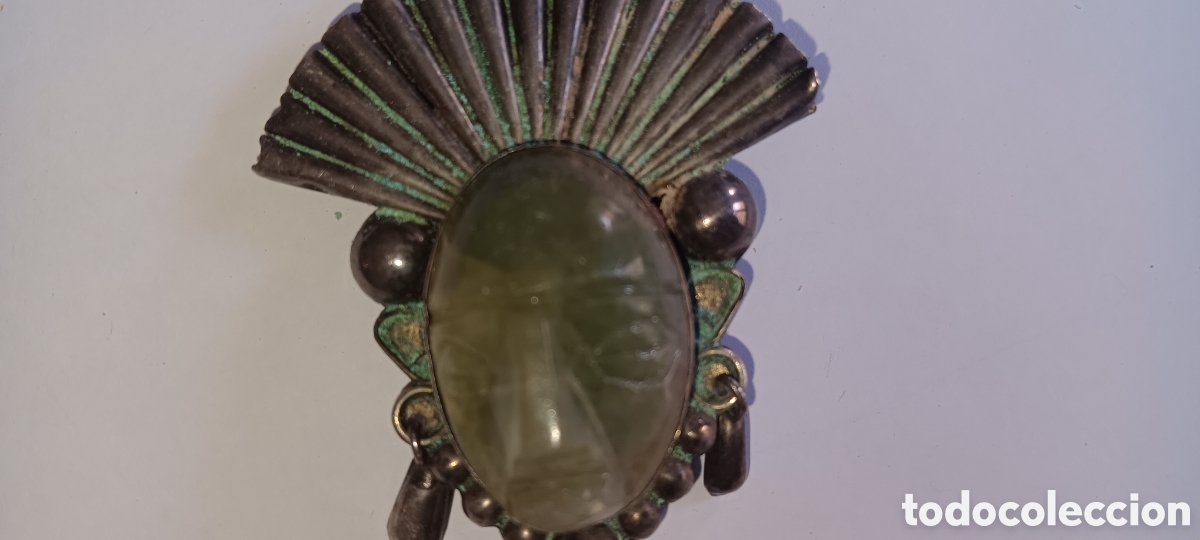 Joyeria: Broche mejicano en plata y onix. - Foto 3