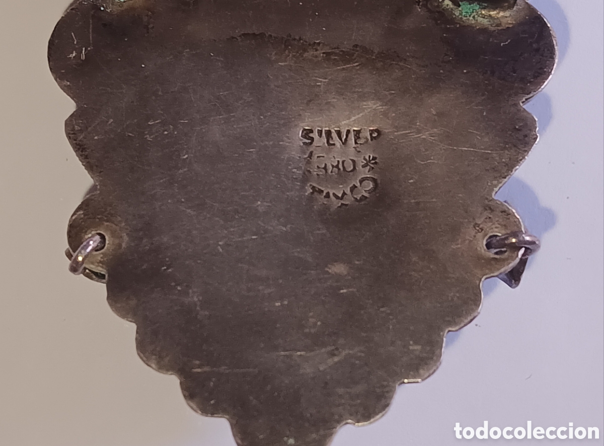 Joyeria: Broche mejicano en plata y onix. - Foto 6