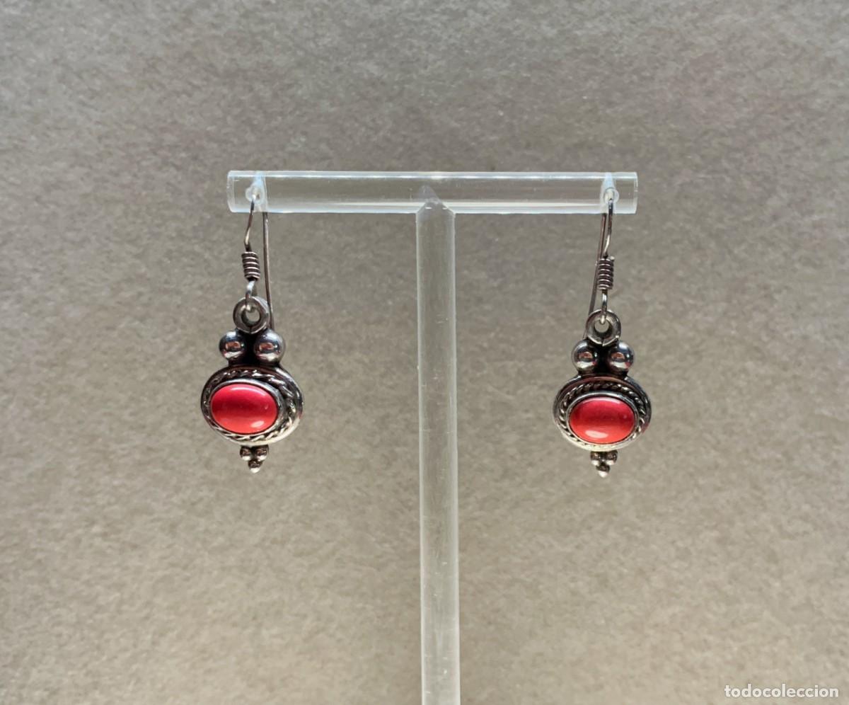 Joyeria: Pendientes de coral natural y plata de Ley Bohemio Boho - Foto 1