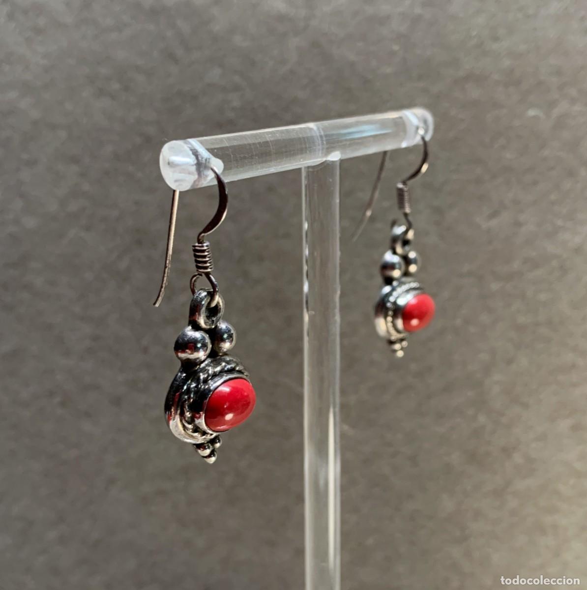 Joyeria: Pendientes de coral natural y plata de Ley Bohemio Boho - Foto 2