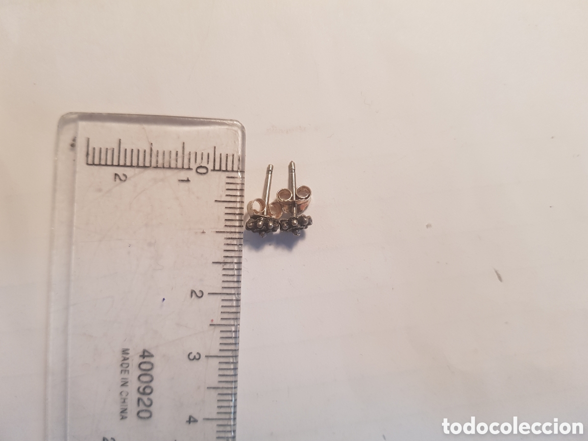 Joyeria: #1123 Pendientes bot&oacute;n charro plata de ley 925 - Foto 3