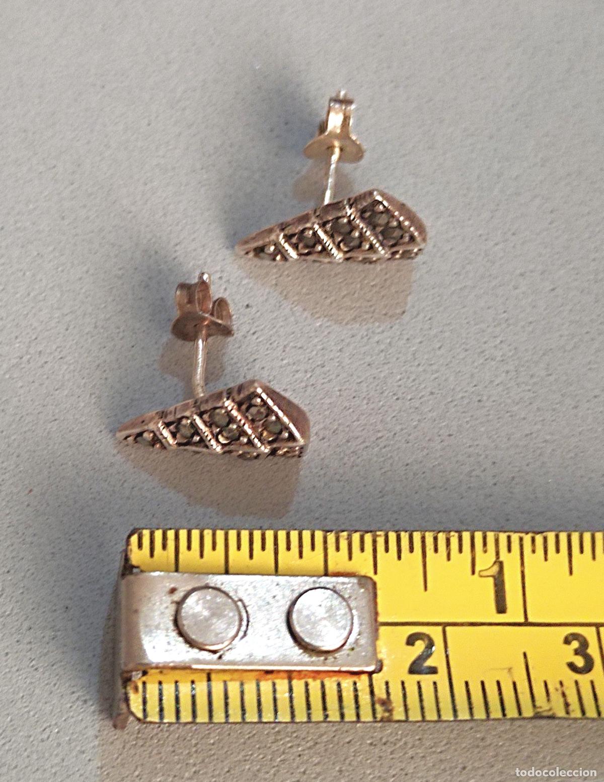 Joyeria: Pendientes de plata de ley contrastada, con marquesitas. - Foto 3