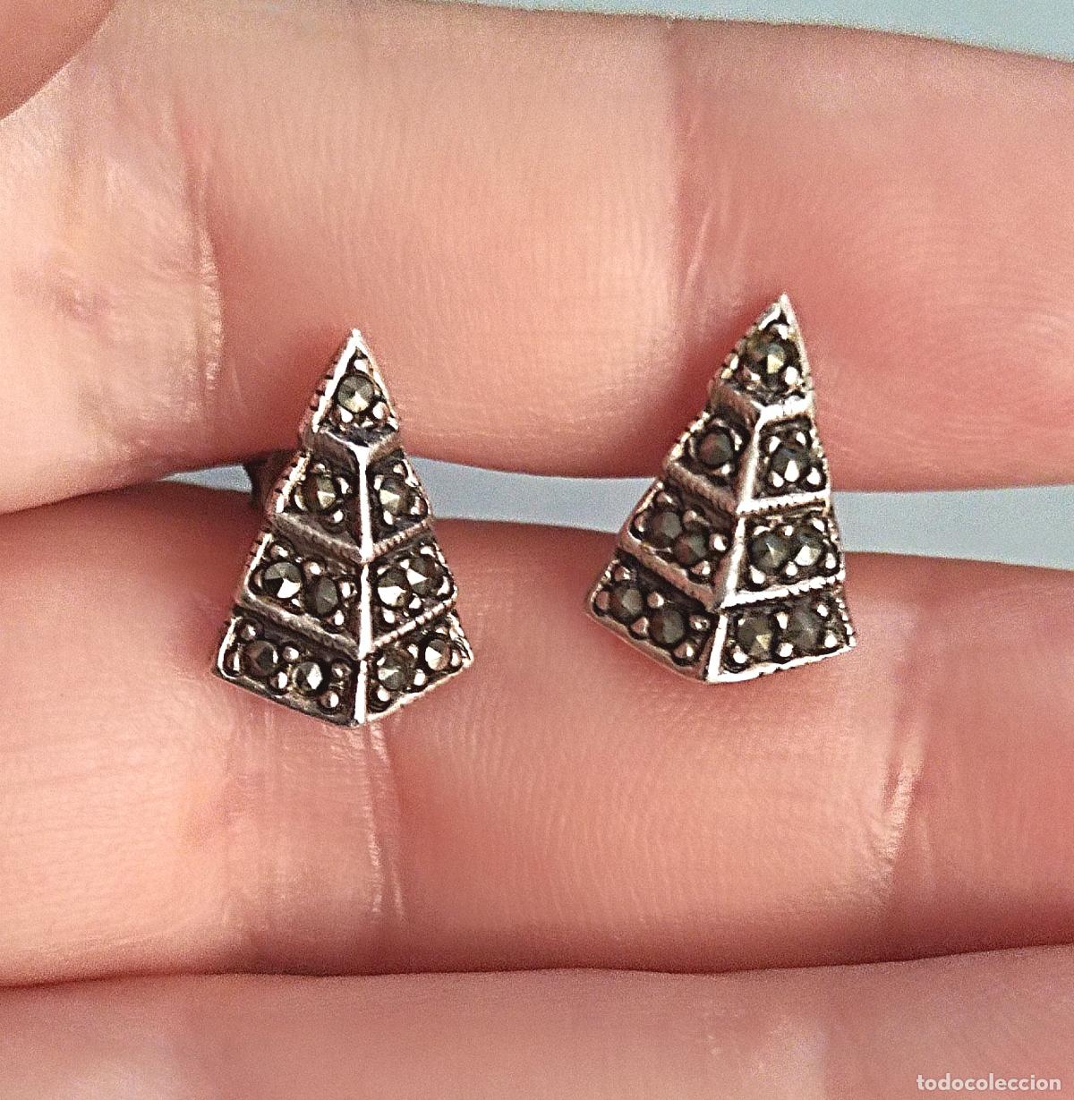 Joyeria: Pendientes de plata de ley contrastada, con marquesitas. - Foto 6