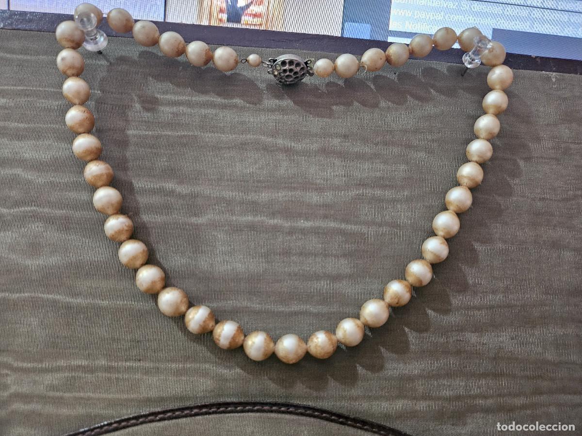 Joyeria: collar de imitacion a perlas antiguo - Foto 1