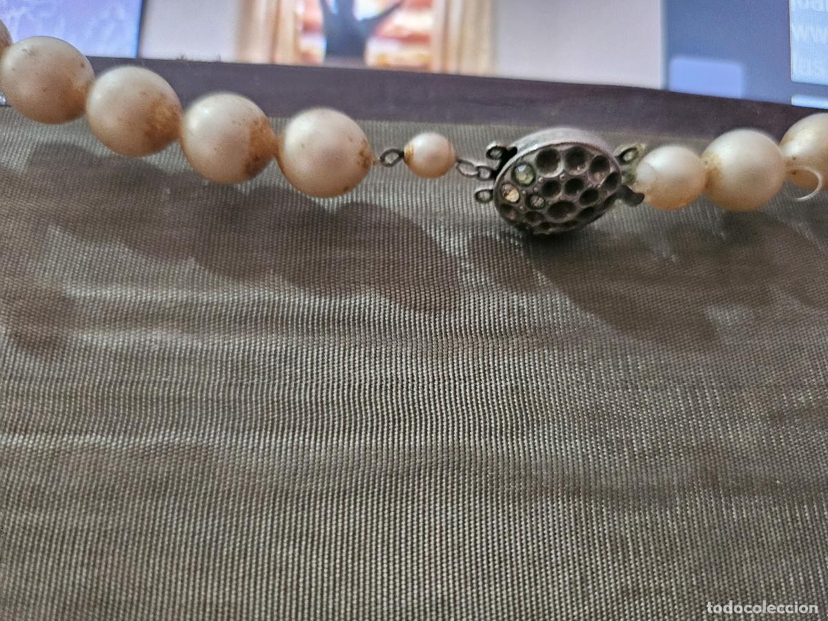 Joyeria: collar de imitacion a perlas antiguo - Foto 2