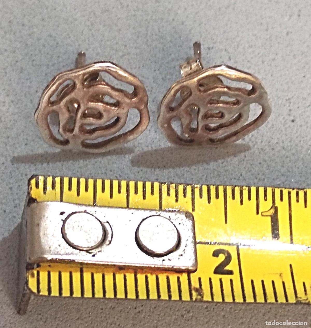 Joyeria: Pendientes de plata de ley, cierre de presi&oacute;n. - Foto 2