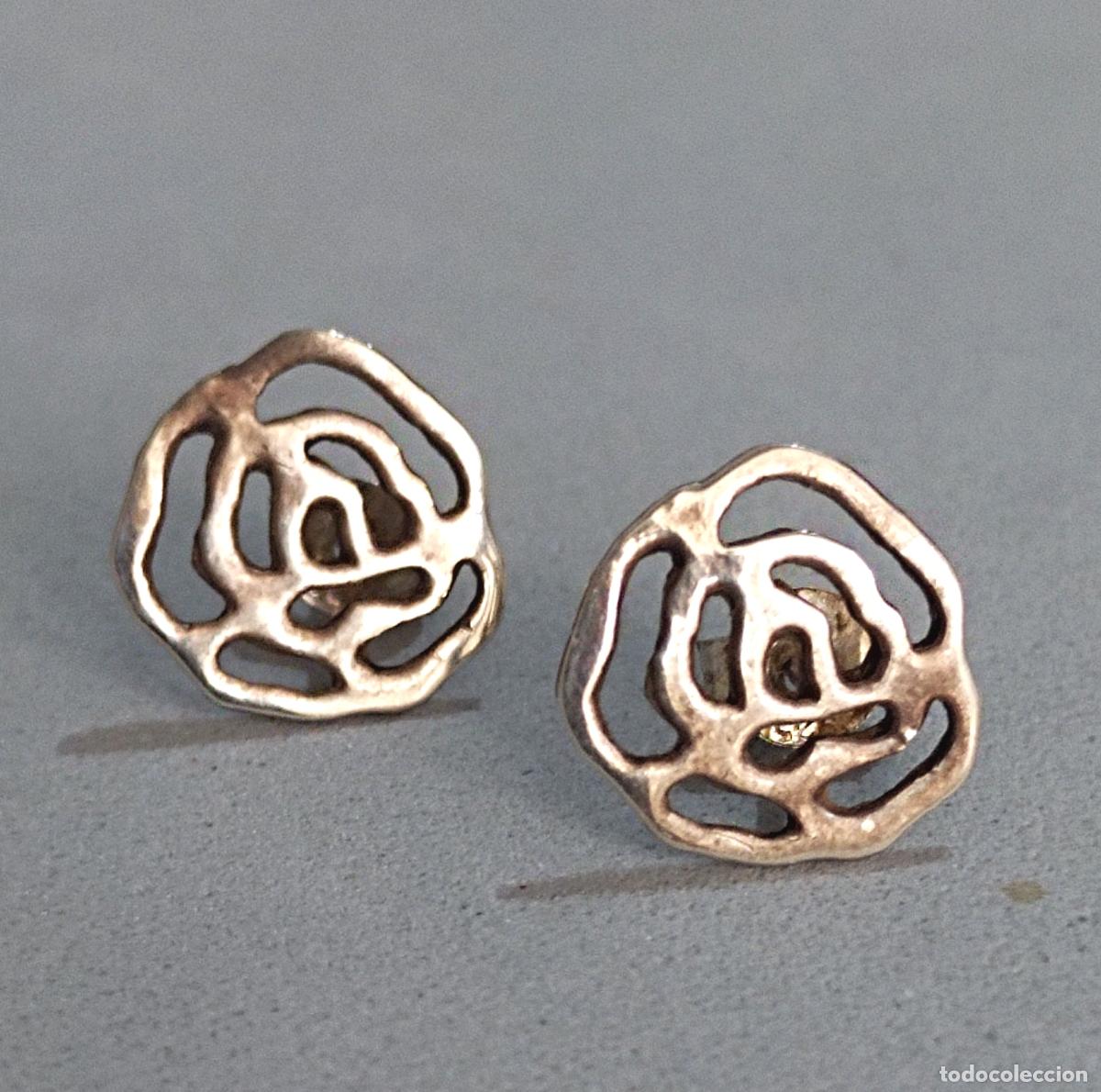 Joyeria: Pendientes de plata de ley, cierre de presi&oacute;n. - Foto 1