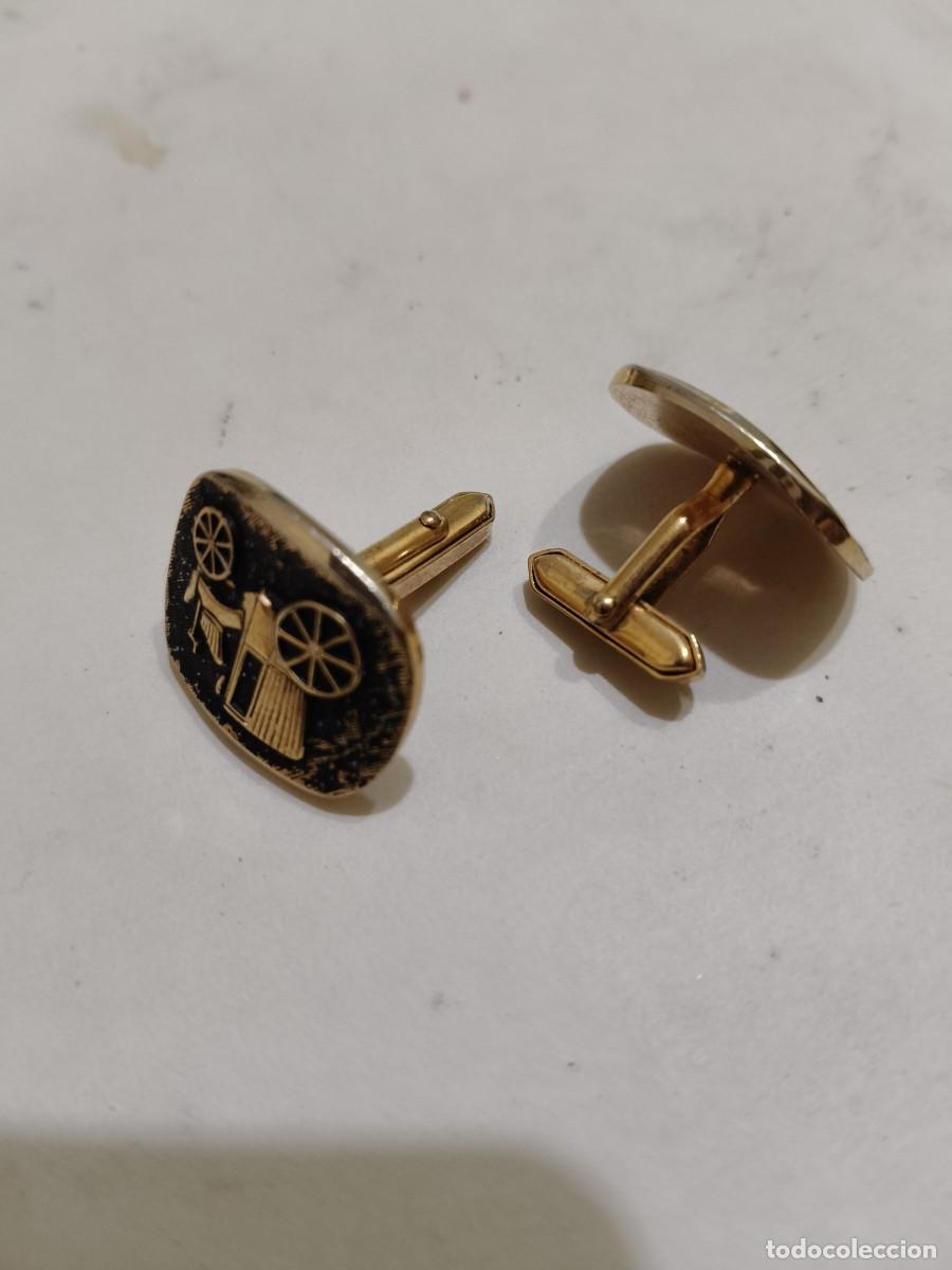 Joyeria: Bouton de manchette vintage plaqu&eacute; or - Foto 1