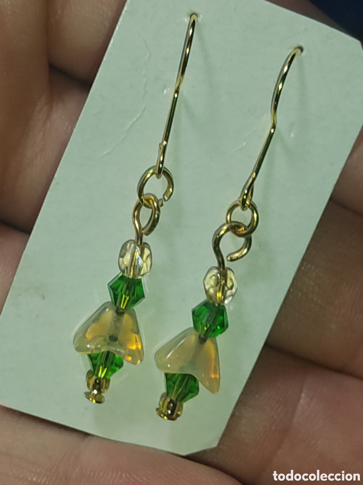 Joyeria: Pendientes flor de cuarzo y cristal. - Foto 5