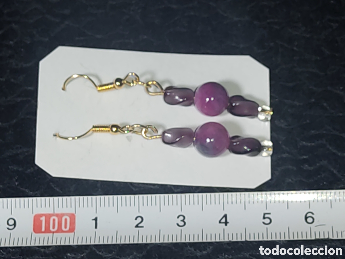 Joyeria: Pendientes de jaspe Persa y cristal de Murano. - Foto 5