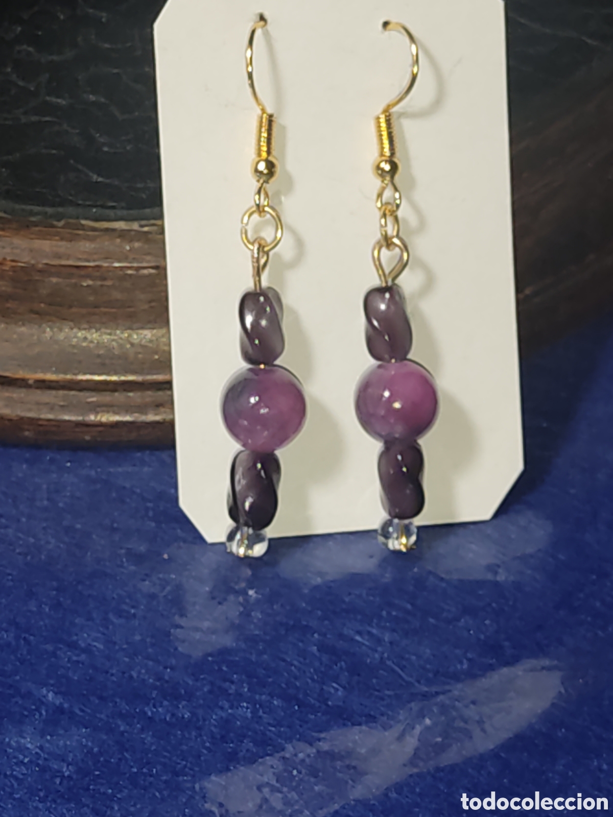 Joyeria: Pendientes de jaspe Persa y cristal de Murano. - Foto 1