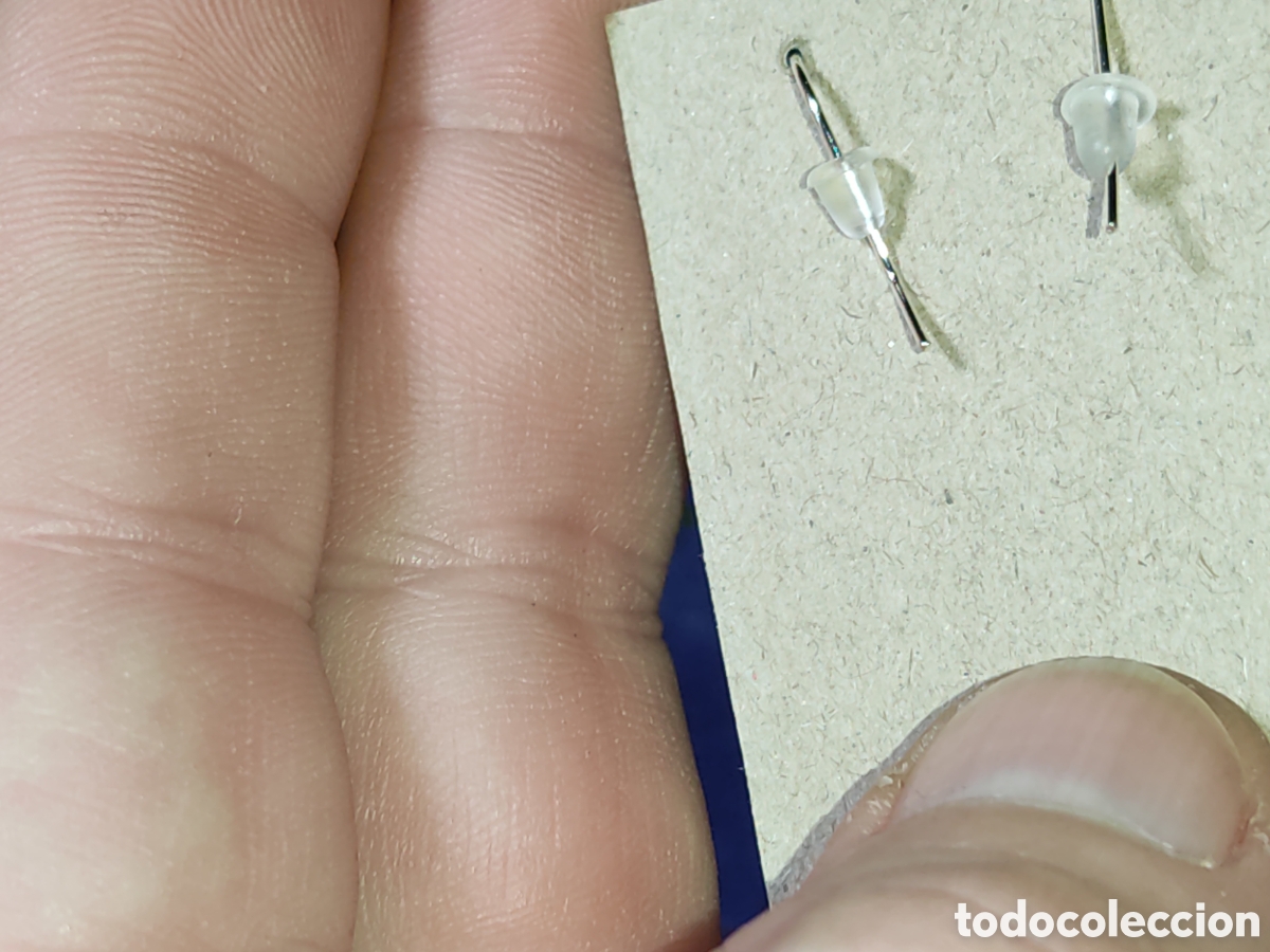 Joyeria: Pendientes de cristal y cuadraditos turquesa. - Foto 3