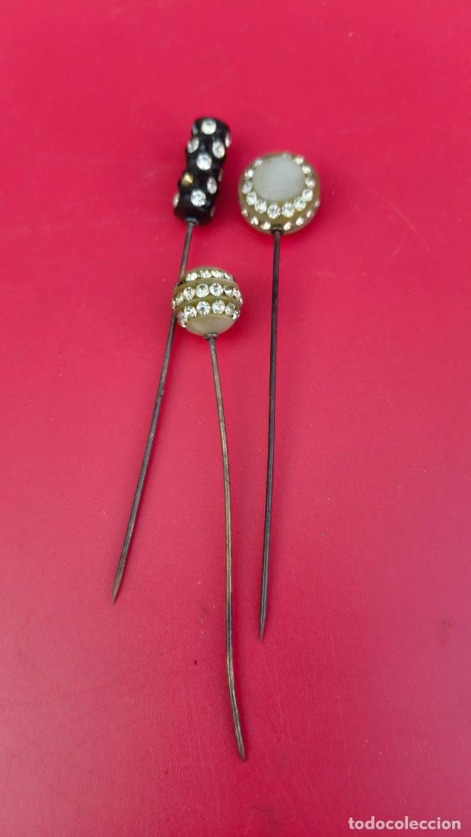 Joyeria: 3 &eacute;pingle &agrave; chapeau vintage neuf d &eacute;poque - Foto 1