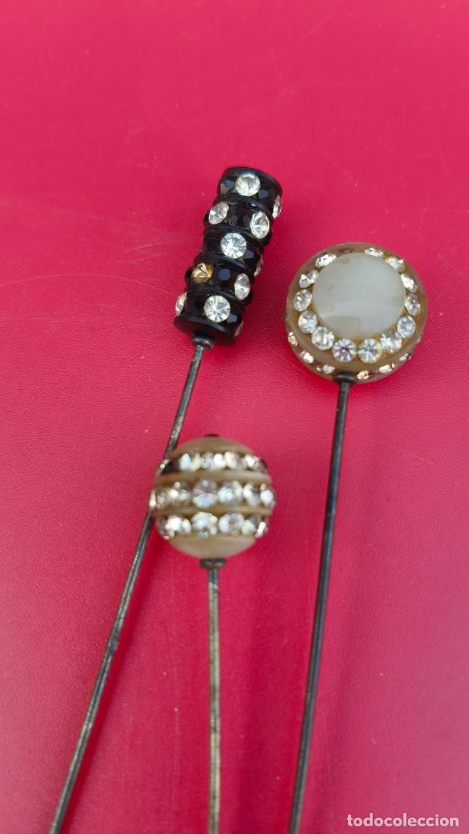 Joyeria: 3 &eacute;pingle &agrave; chapeau vintage neuf d &eacute;poque - Foto 4