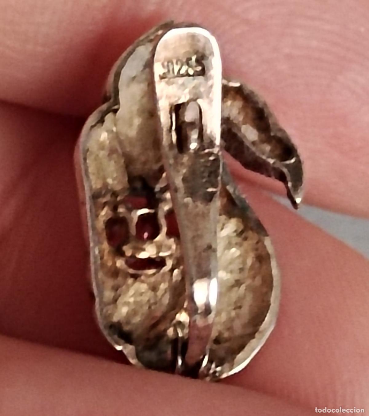 Joyeria: Pendientes de plata de ley contrastada, cisnes. Cierre de pala. - Foto 2