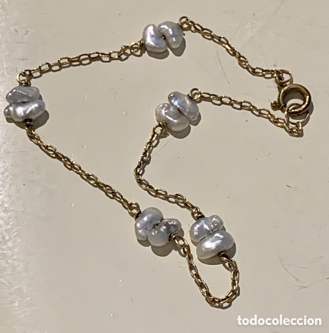 Joyeria: Pulsera. Oro y perlas barrocas. - Foto 2