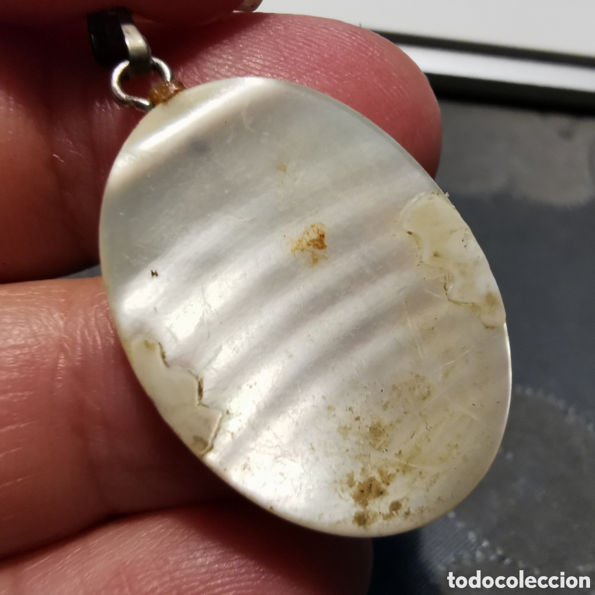 Joyeria: Colgante de plata y n&aacute;car 2.5x2cm - Foto 2