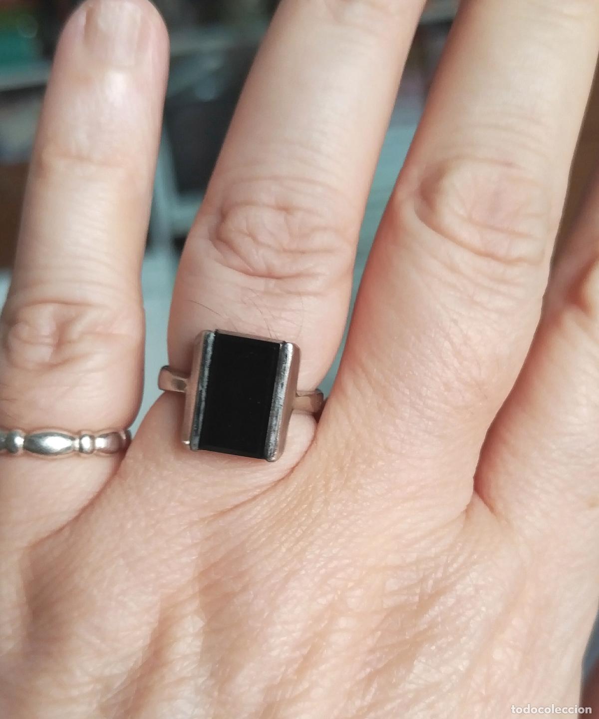 Joyeria: Anillo de plata de ley contrastada. Con &oacute;nix engastado. - Foto 5