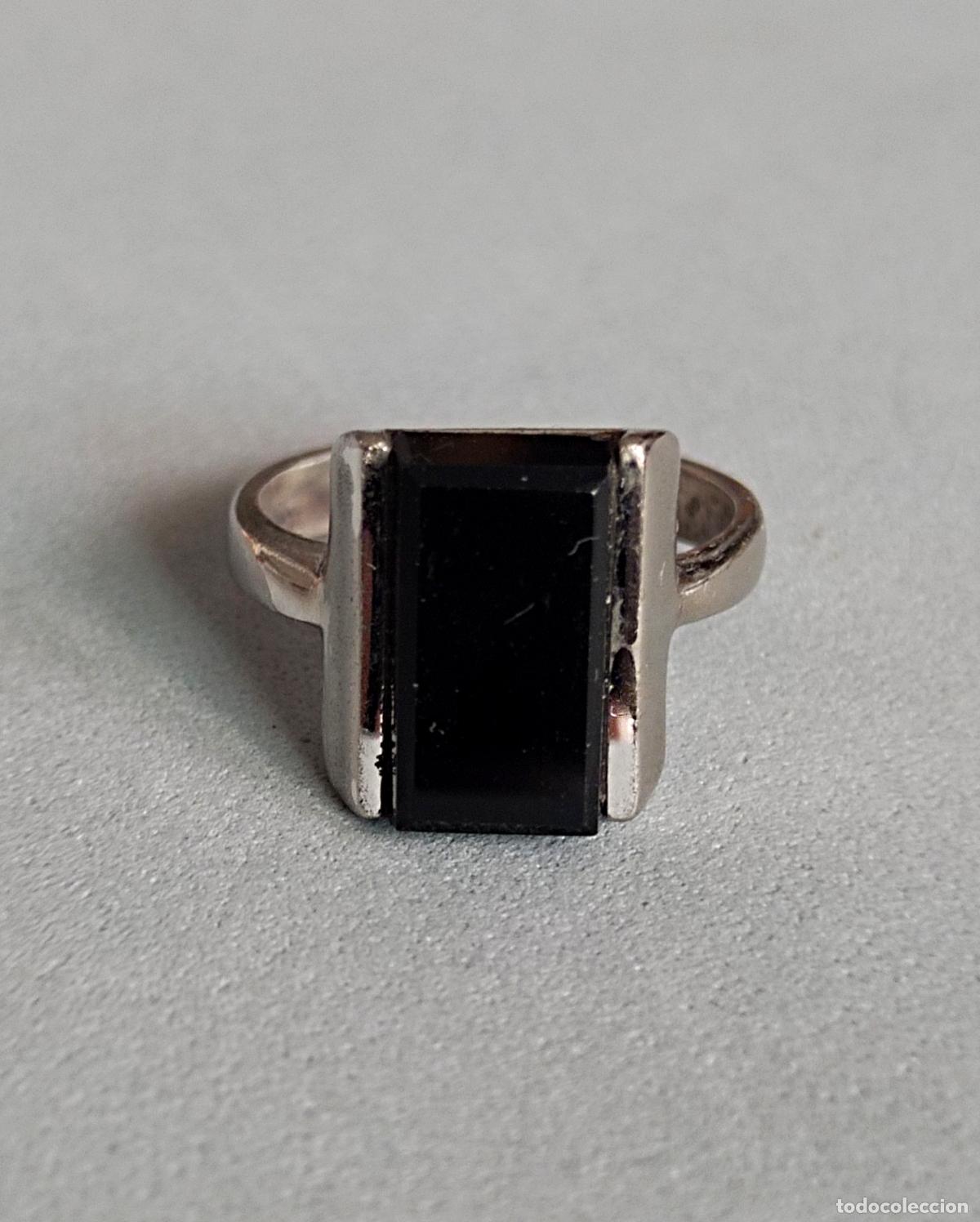 Joyeria: Anillo de plata de ley contrastada. Con &oacute;nix engastado. - Foto 6