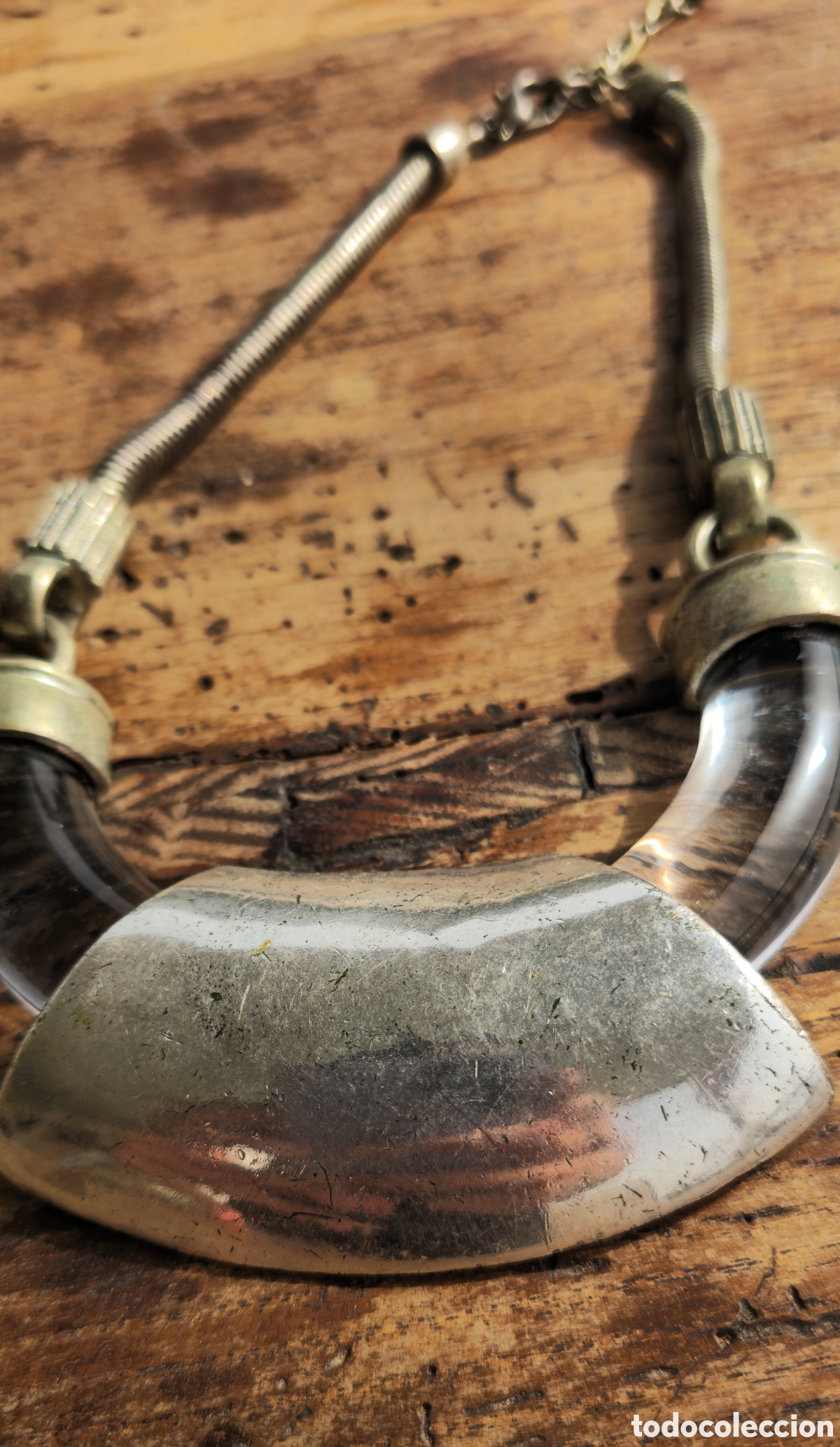 Joyeria: Collar de metal y cristal - Foto 1