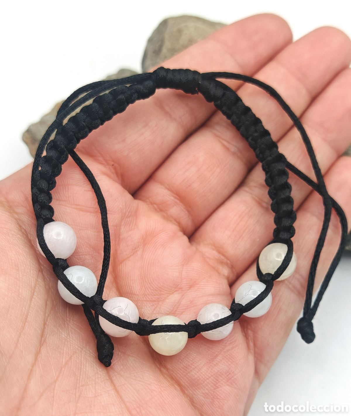 Joyeria: Pulsera de Morganita en Macram&eacute; - Foto 2