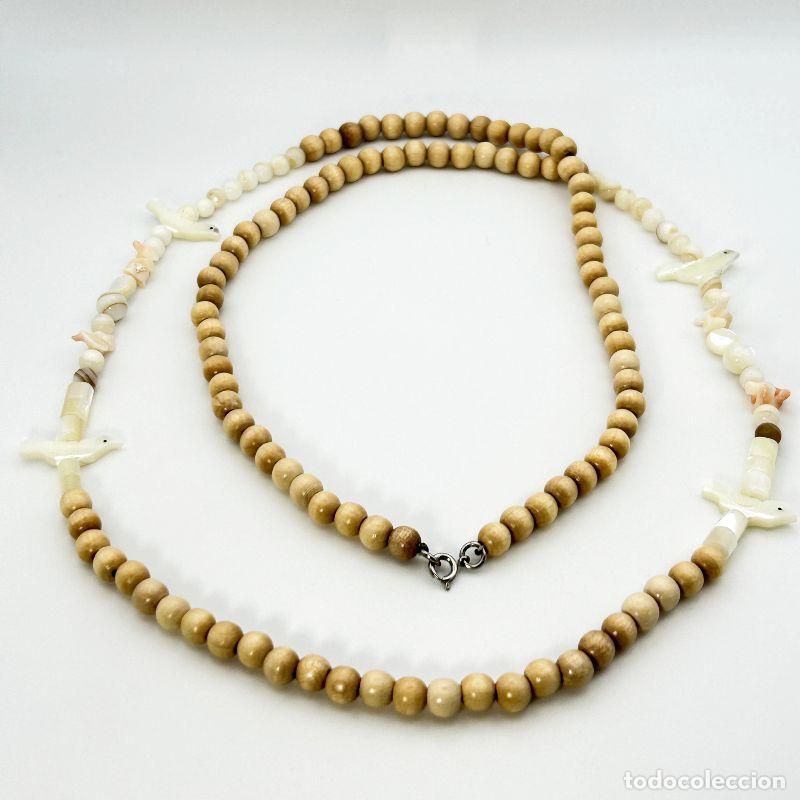 Joyeria: Collar bohemio de madera y n&aacute;car - Foto 6
